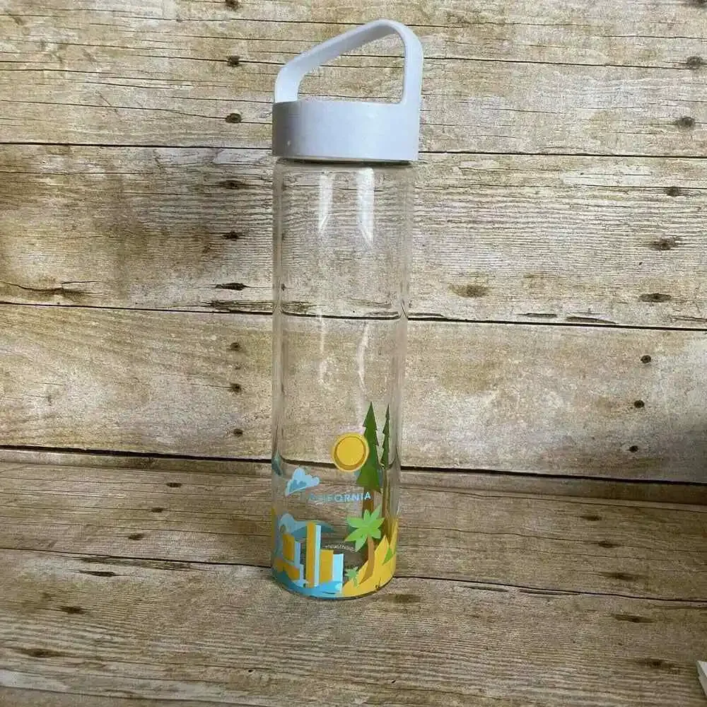 Starbucks “You Are Here” California Glass Water Bottle - 18.5 fl oz - Twist Top